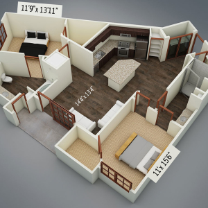 B4, 2 bedroom model